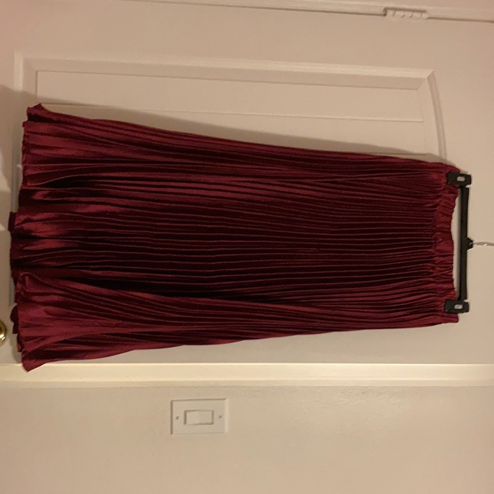 Pleated Maxi Skirt